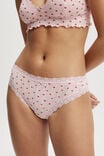 Organic Cotton Lace Cheeky Brief, ROSE DITSY RED POINTELLE - alternate image 2