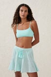 Hanky Hem Beach Mini Skirt, BLEACHED AQUA - alternate image 4