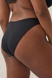 High Side Brazilian Seam Bikini Bottom, BLACK - alternate image 2