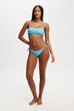 Straight Neck Crop Bikini Top, WATERCOLOUR BLUES - alternate image 4