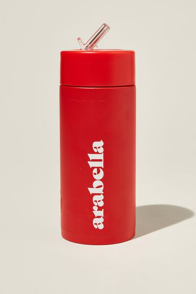 Active Drink Bottle 1L Personalised, FIREWORK RED