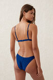 Fixed Triangle Bikini Top, LAPIS BLUE SHIMMER - alternate image 3