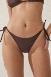 Fixed Tie Side Cheeky Bikini Bottom, BROWNIE SHIMMER - alternate image 2