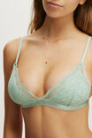 Everyday Lace Triangle Padded Bralette, WASHED MINT - alternate image 2