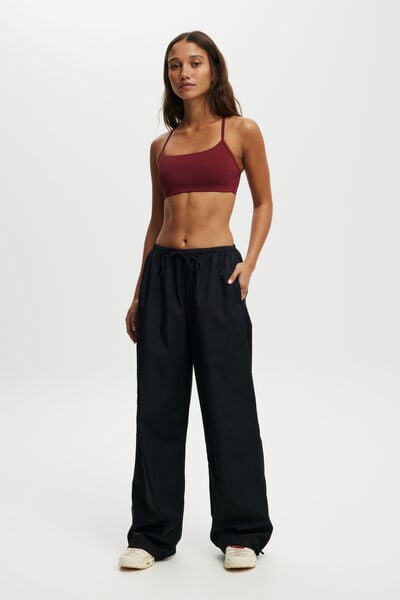 Woven Active Tie Up Pant, BLACK