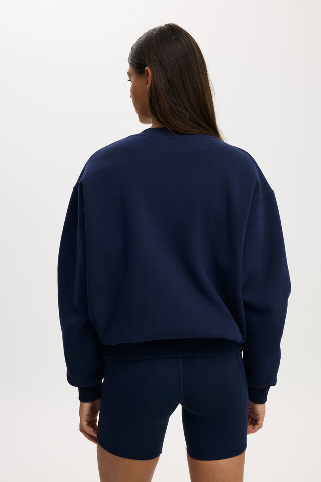 Plush Crew Sweatshirt, PREP SPORT NAVY