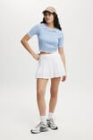Ultra Soft Pleat Skirt, WHITE - alternate image 1