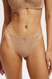 Everyday Lace Tanga G String Brief, MAPLE SUGAR - alternate image 2