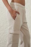Plush Essential Gym Sweatpant, WHITE PEPPER MARLE/POCKET - alternate image 2