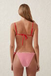 Micro Slider Triangle Bikini Top, LOBSTER RED CRINKLE STRIPE - alternate image 3