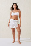 Beach Sarong Mini Skirt, WHITE - alternate image 1