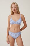 Organic Cotton Lace Bikini Brief, LEXI STRAWBERRY BLUE POINTELLE - alternate image 4