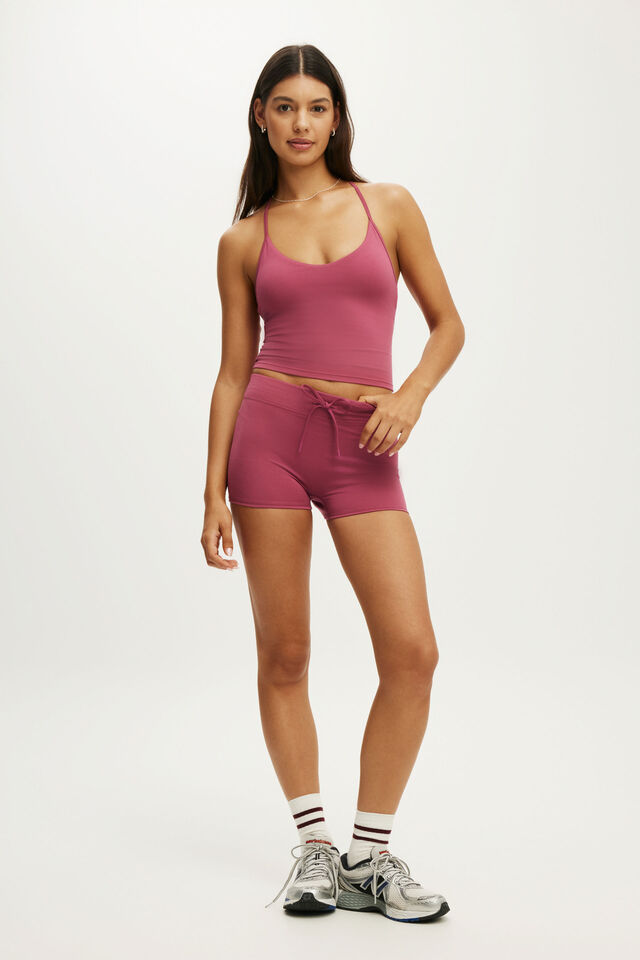 Ultra Soft Tie Front Micro Short, RASPBERRY AURA