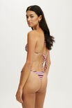 Micro String Thong Bikini Bottom, BOHO STRIPES PINK SHIMMER - example image 3