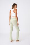 Y2k Flare Bed Pant, MESH GREEN WARPED DAISY