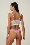 Stretch Lace Thong Brief, DIGITAL ORCHID - alternate image 3