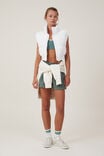 The Mother Puffer Panelled Crop Vest, WHITE - alternate image 4
