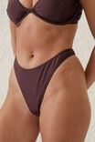 Refined High Side Thong Bikini Bottom, WILLOW BROWN SHIMMER - alternate image 2