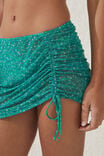 Mesh Gathered Beach Mini Skirt, ELSIE DITSY FLORAL - alternate image 2