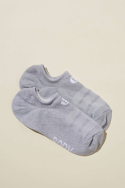 Performance No Show Sock, GREY MARLE/ WHITE