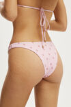 Soft Dip High Side Brazilian Bikini Bottom, BOHO STAMP DITSY PINKS - example image 5