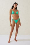 Micro Slider Triangle Bikini Top, FRESH GREEN/BLANKET STITCH - alternate image 4