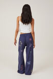Flannel Boyfriend Boxer Pant, NAVY EMBROIDERED PRINT - alternate image 3