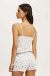 Dreamy Soft Triangle Cami, JULIET ROSES LIGHT GREY MARLE/LACE - example image 3