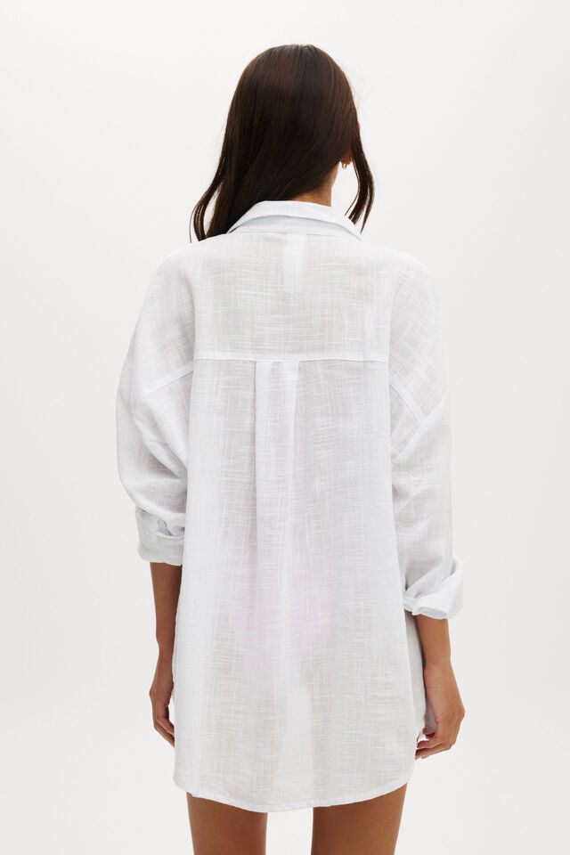 The Essential Beach Shirt, WHITE