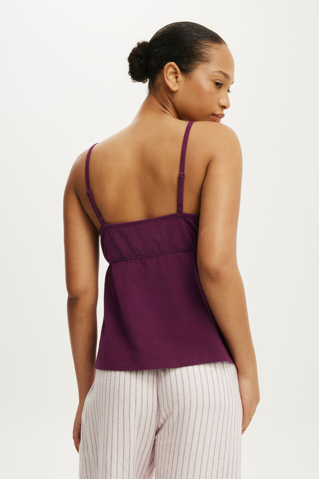 Dreamy Soft Triangle Babydoll Cami, BLACKCURRANT