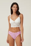 Stretch Lace Thong Brief, DIGITAL ORCHID - alternate image 4