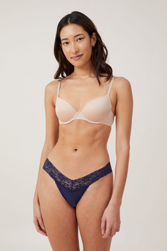 Everyday Lace Comfy G String, OCEAN CAVERN