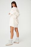 The Lounging Robe Front Personalisation, ALMOND BUTTER