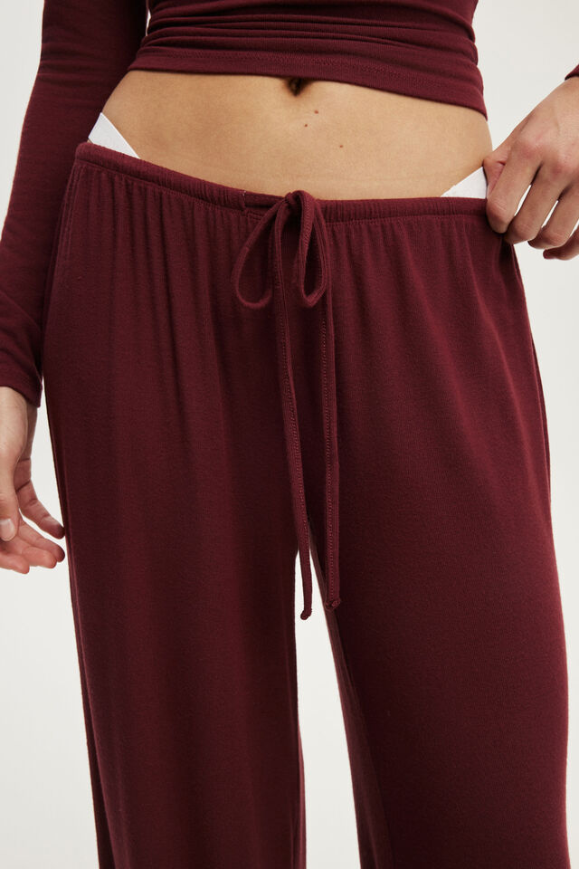 Super Soft Low Rise Wide Leg Pant, GINGER BERRY