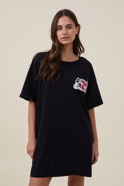 90S T-Shirt Nightie, LCN DIS/MICKEY COLLEGIATE