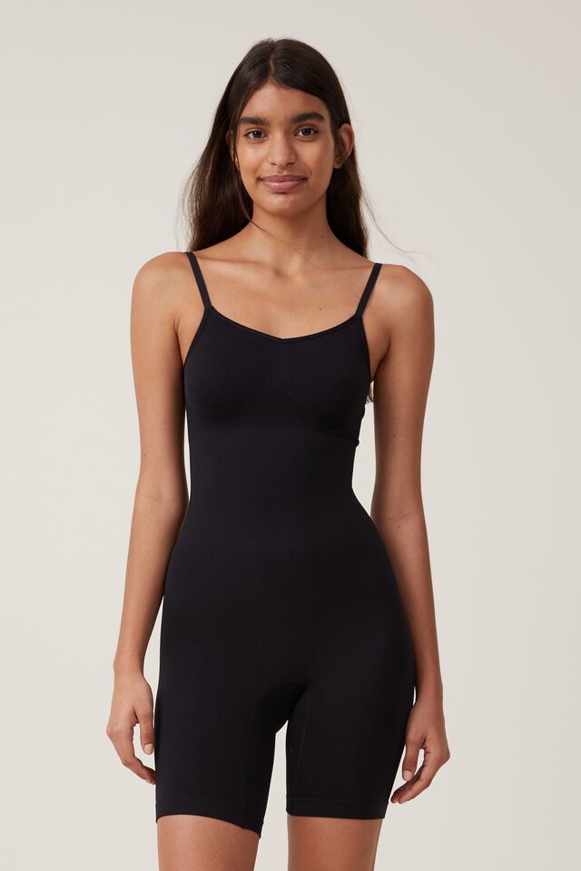 Seamless Short Sleeve Bodysuit - Black / M/L  Black bodysuit, Short sleeve  bodysuit, Body suit with shorts
