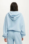 Plush Oversized Cocoon Zip Through, CAMPUS BLUE - example image 3