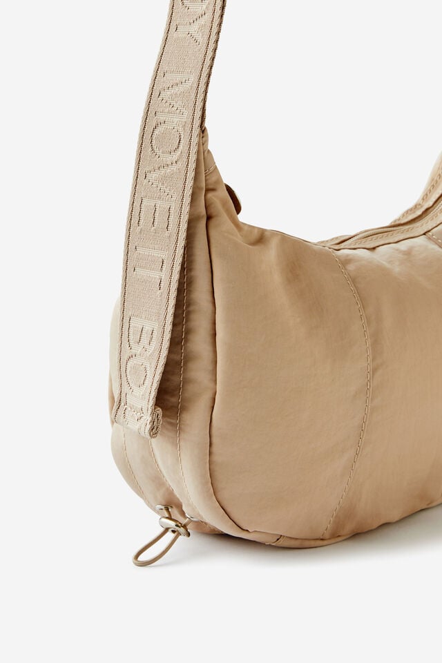 Scrunched Shoulder Bag, FRENCH VANILLA