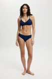 Organic Cotton Lace Bikini Brief, VOYAGE BLUE POINTELLE - alternate image 1