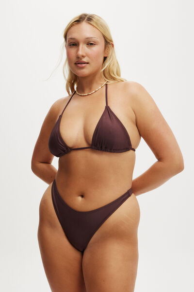 Slider Triangle Bikini Top, WILLOW BROWN SHIMMER