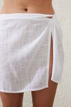 Beach Sarong Mini Skirt, WHITE - alternate image 5