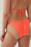 Fixed Tie Side Brazilian Bikini Bottom, VIBRANT ORANGE CRINKLE - alternate image 2