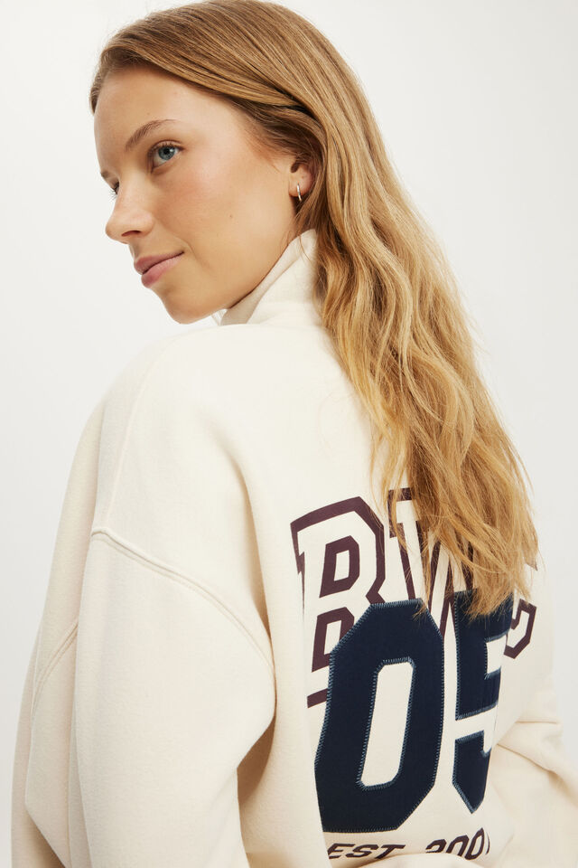 Plush Funnel Neck Sweatshirt, COCONUT MILK/BWC