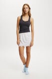 Mini Slip Skirt With Lace, WHITE - alternate image 1