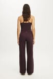 Ultra Soft Tie Front Wide Leg Pant, ITALIAN PLUM - example image 3