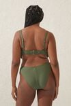 Balconette Bra D+ Bikini Top, KHAKI WIDE RIB - alternate image 3
