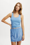 Mini Slip Skirt With Lace, ADRIFT BLUE - alternate image 4