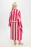 Luxe Terry Robe, PINK/RED CLAUDIA STRIPE - alternate image 3