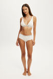 Branded Cotton Plunge Triangle Bralette, BUTTERSCOTCH MARLE - example image 4