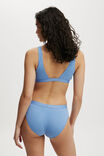 Organic Cotton Branded Rib Bikini Brief, ADRIFT BLUE - alternate image 3